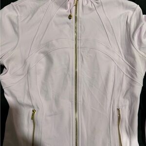 Lululemon Athletica Pink organza & gold Leather Jacket